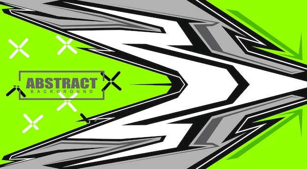 Abstract background for sports racing Premium Vector green white and gray uniq