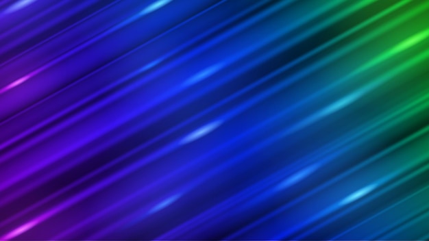 Abstract background of straight inclined lines with glares in blue color