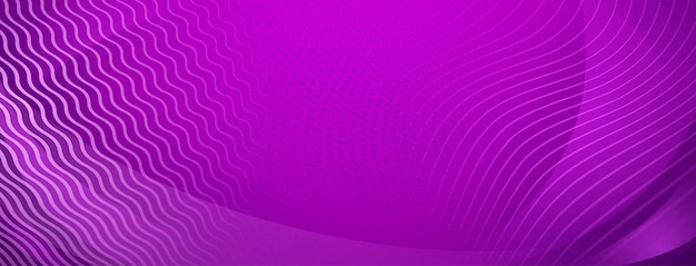 Abstract background of straight and wavy intersecting lines in purple colors