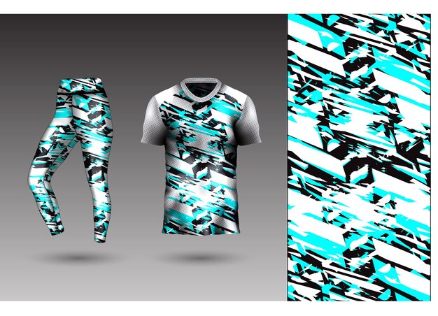 Abstract background style for sports leggings and t-shirt