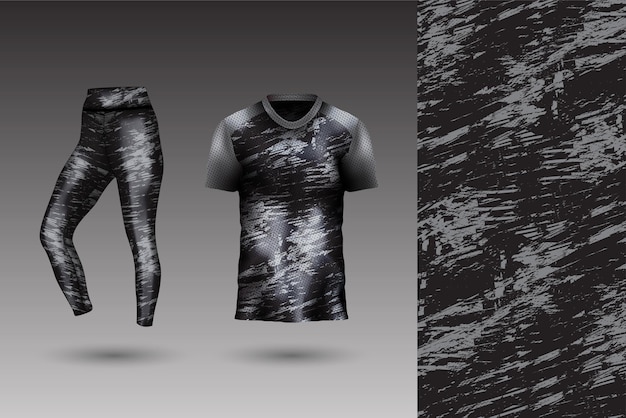 Abstract background style for sports leggings and t-shirt