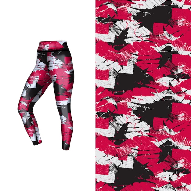 Abstract background style for sports leggings