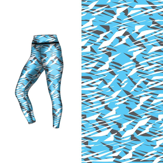 Abstract background style for sports leggings