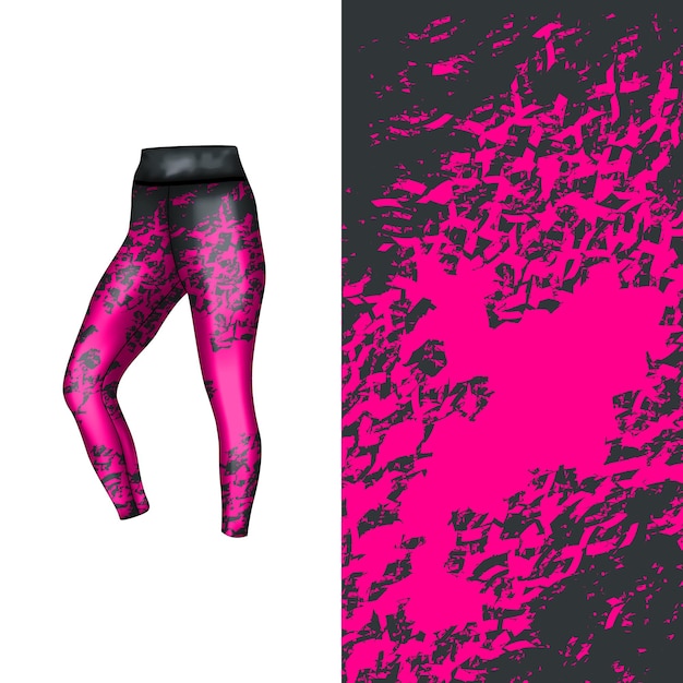 Abstract background style for sports leggings