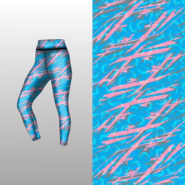 Abstract background style for sports leggings