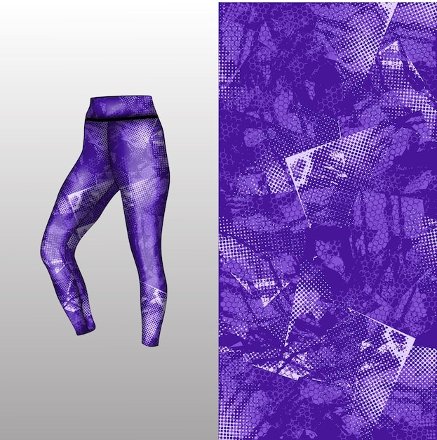 Abstract background style for sports leggings