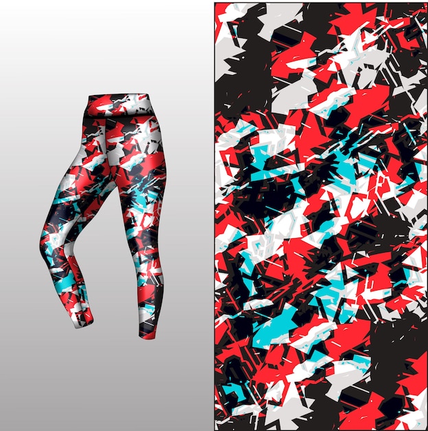 Abstract background style for sports leggings