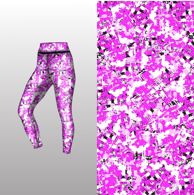 Abstract background style for sports leggings