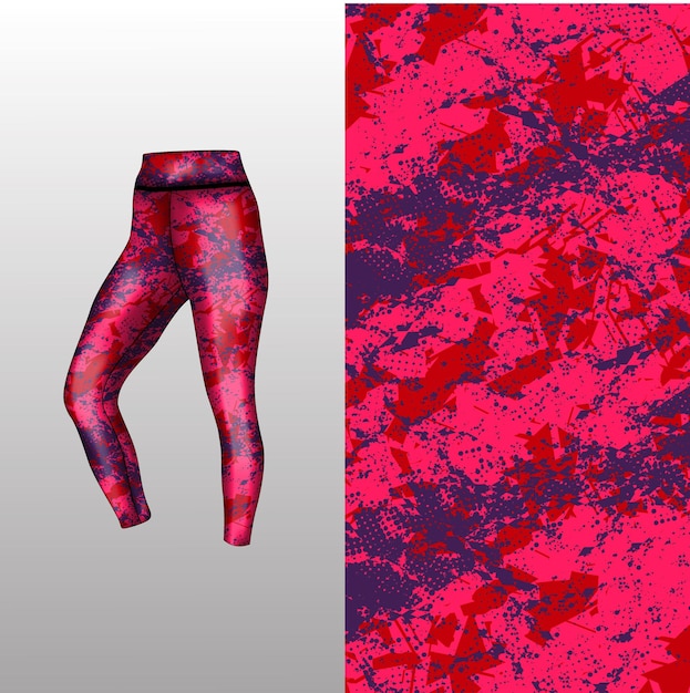 Abstract background style for sports leggings