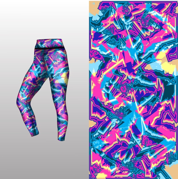 Abstract background style for sports leggings