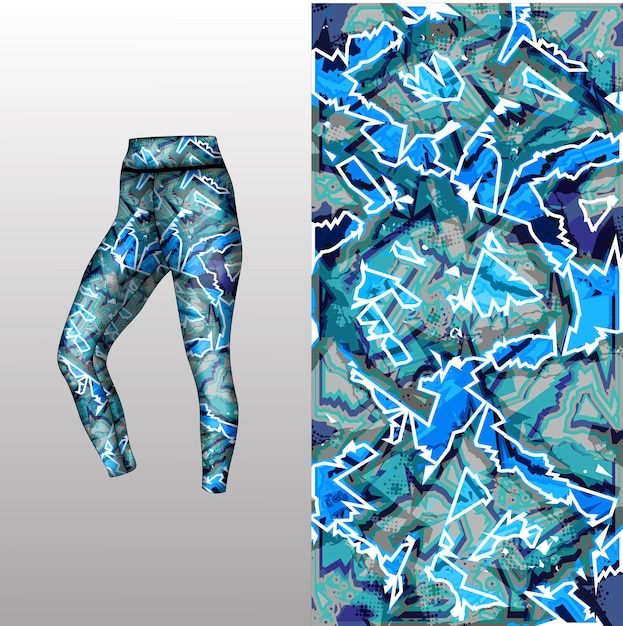 Abstract background style for sports leggings