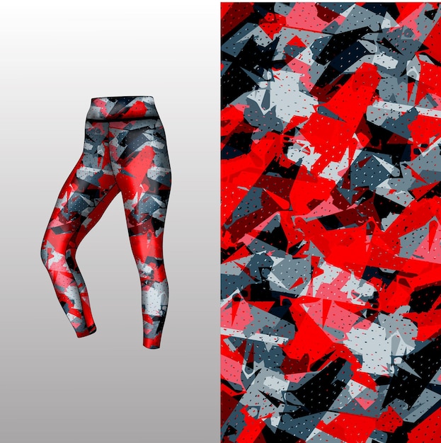 Abstract background style for sports leggings