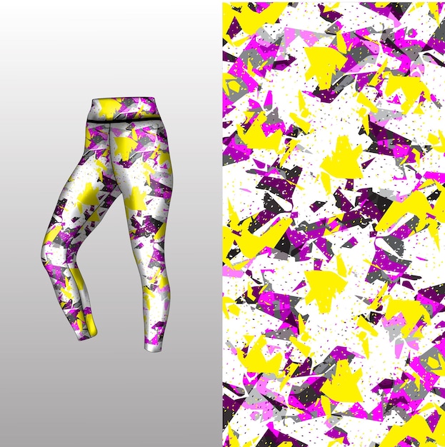 Abstract background style for sports leggings