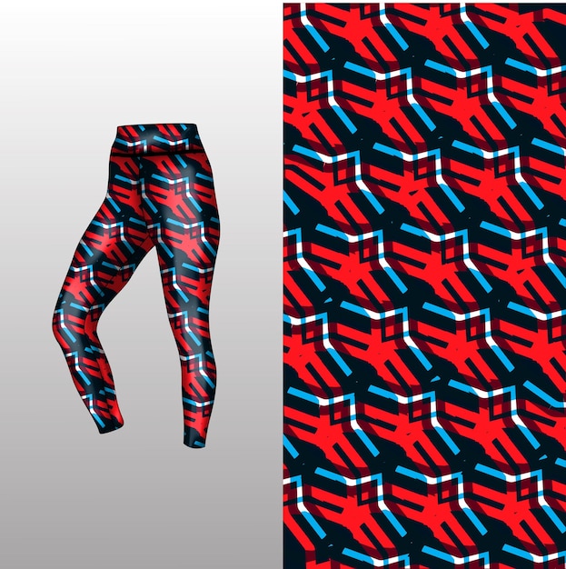 Abstract background style for sports leggings