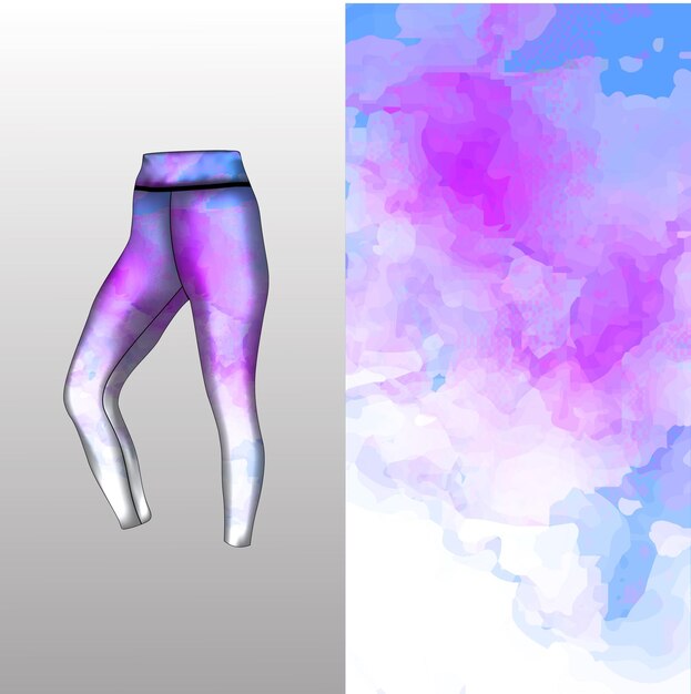 Abstract background style for sports leggings