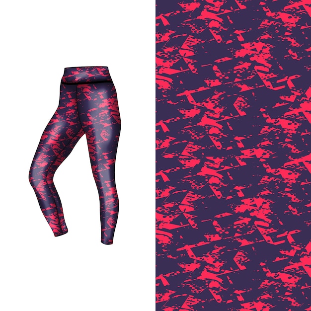 Abstract background style for sports leggings