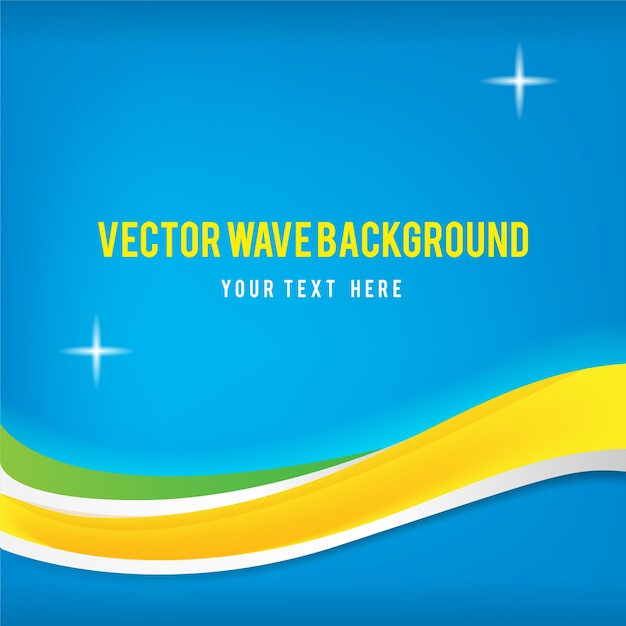 Abstract Background Template Blue wave yeloow simple and Elegant Style