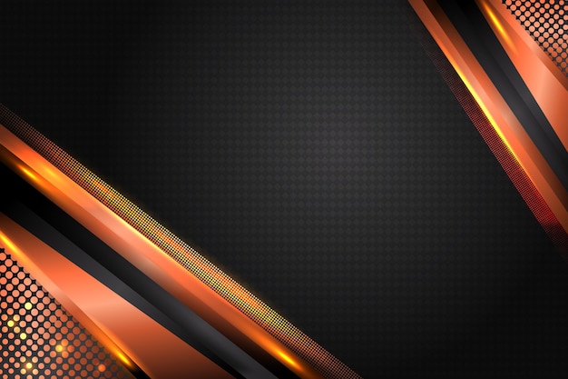 Abstract background triangle shape with black and bronze color