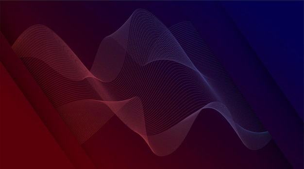 Abstract background wave lines between shapes