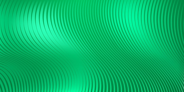 Abstract background of wavy lines in green colors