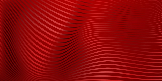 Abstract background of wavy lines in red colors