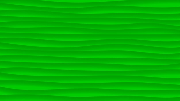 Abstract background of wavy lines with shadows in green colors