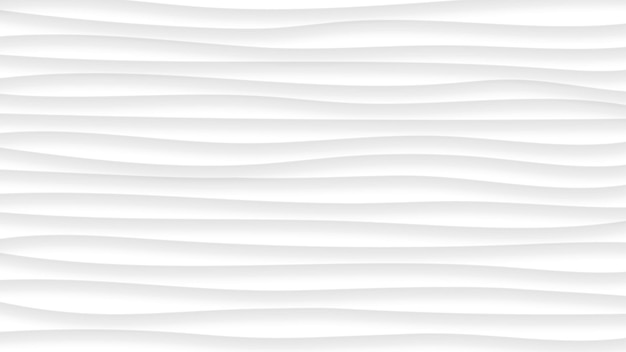 Abstract background of wavy lines with shadows in white and gray colors