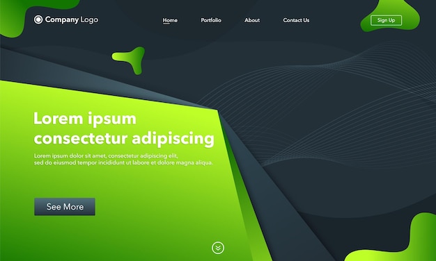 Vector abstract background website landing page.