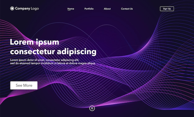 Abstract background website. Template for Landing Page.