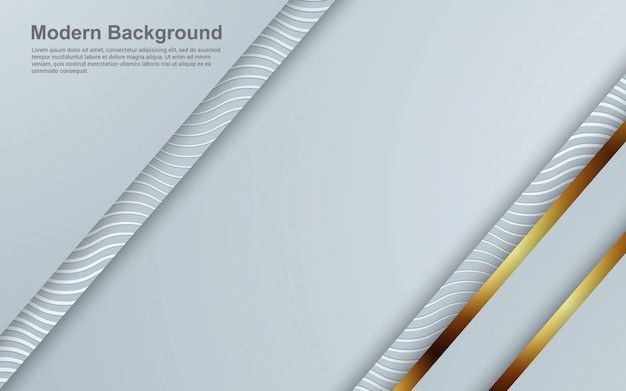 abstract background white and grey color with golden color modern