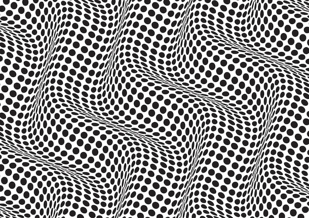 Abstract background with a black and white optical illusion