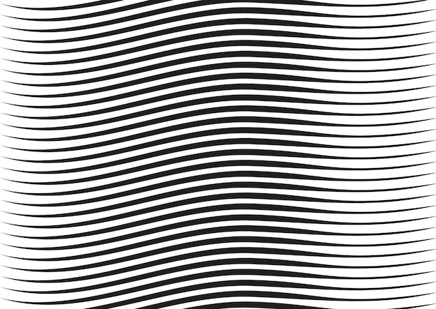 Abstract background with black and white strokes linear modern horizontal waves background