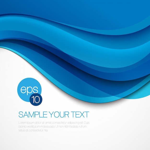 Abstract background with blue wave