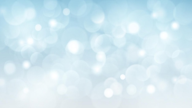 Abstract background with bokeh effects in light blue colors