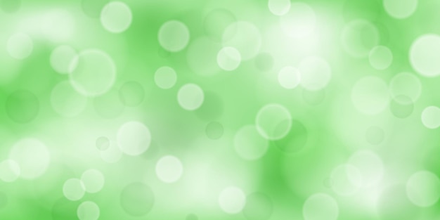 Abstract background with bokeh effects in light green colors