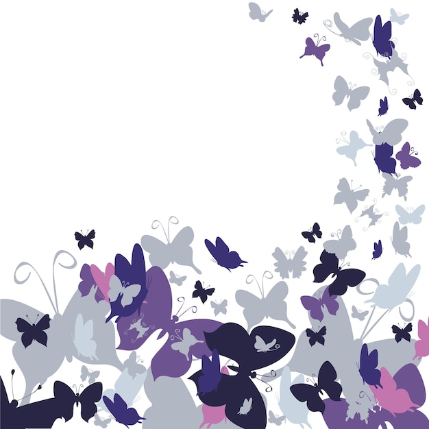 Abstract background with butterfly silhouette