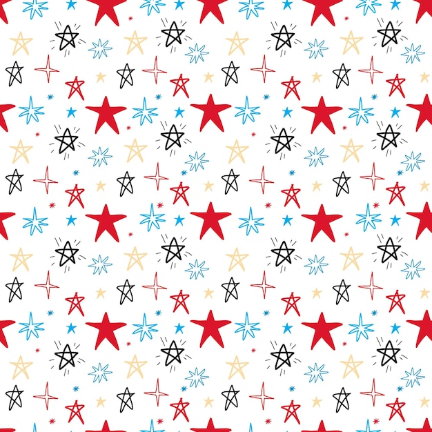 Abstract background with chaotic stars pattern