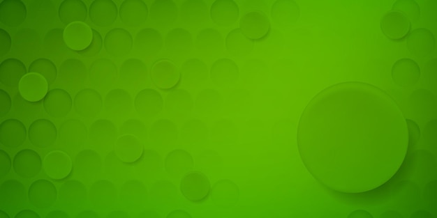 Abstract background with circles in green colors