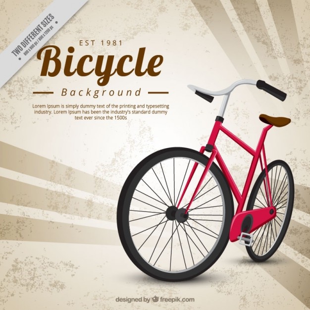 Abstract background with a classic bicycle 