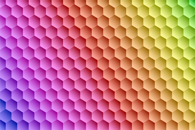 Abstract background with colorful hexagon shapes