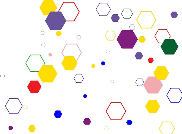 Abstract background with colorful hexagonxA