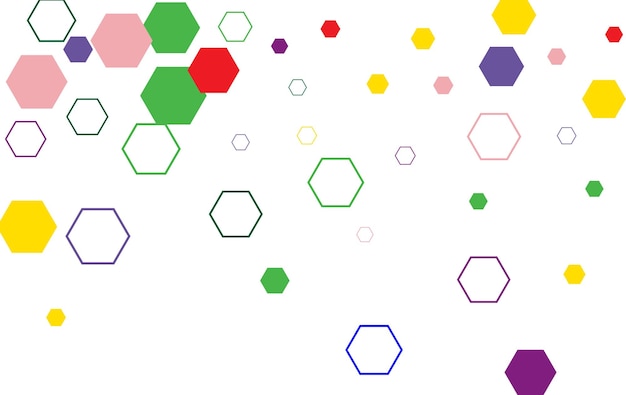 Abstract background with colorful hexagonxA