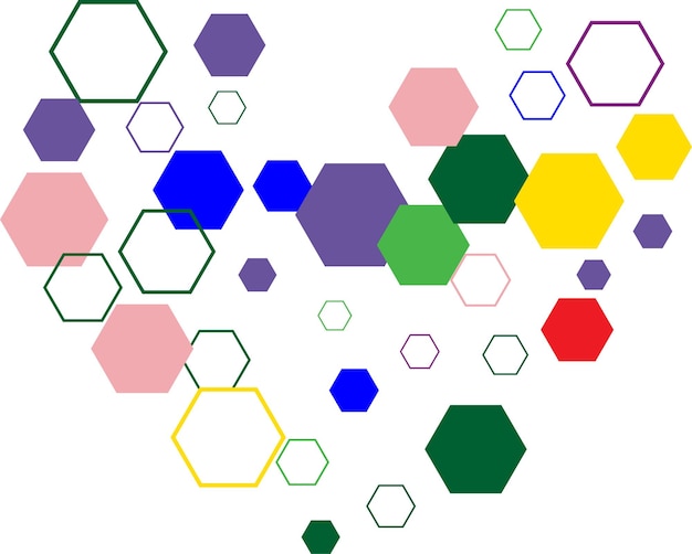 Abstract background with colorful hexagonxA