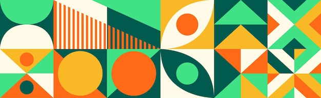 Abstract background with different geometric shapes - illustration