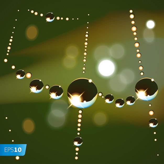 Abstract background with drops vector illustration