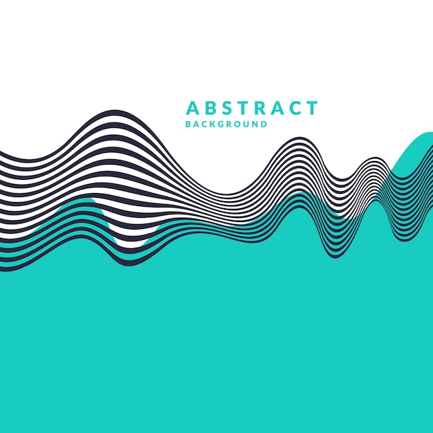 Abstract background with dynamic contrasting waves Modern vector illustration