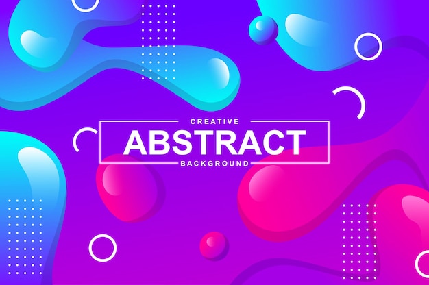 Abstract background with dynamic liquid shapes with header