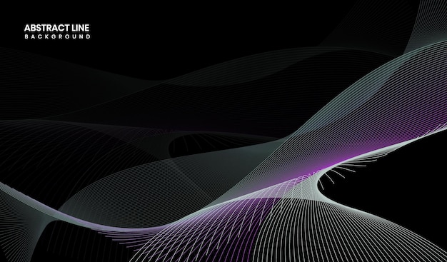 Abstract background with elegant wavy line