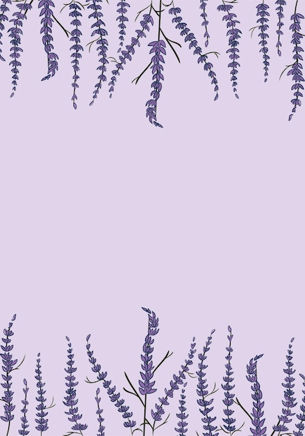 Vector abstract background with flower print bright colored lavender vector illustration wallpaper template in pastel colores