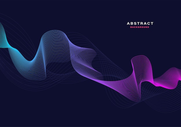 Abstract background with flowing particles